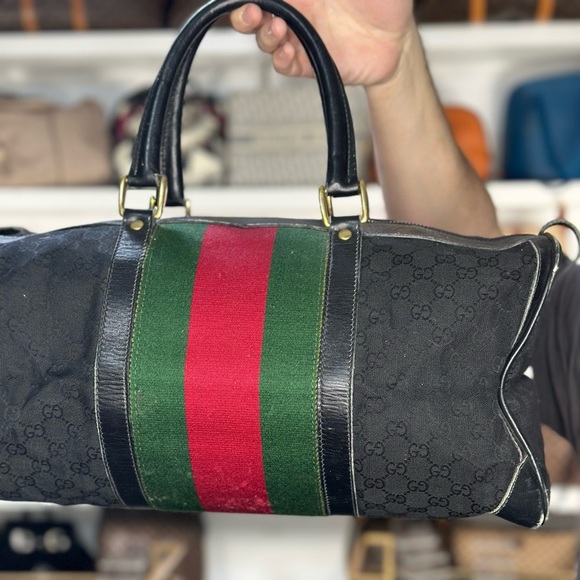 Handbags - GUCCI BLACK TRAVEL BAG